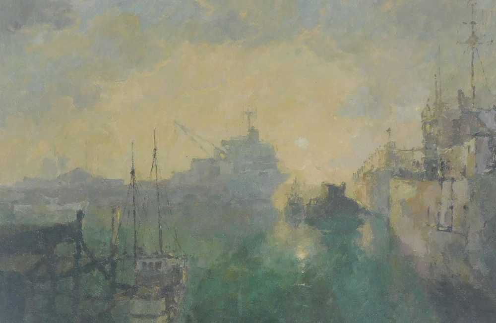 Malcolm Mason (20thC). Harbour scene, oil on canvas (laid on board), signed and dated (20)04, 29cm x