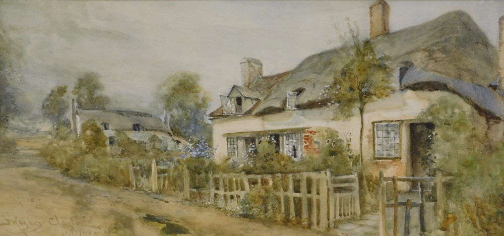 J. Hughes Clayton. Stratford on Avon, watercolour, signed and titled, 24cm x 48.5cm.