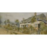 J. Hughes Clayton. Stratford on Avon, watercolour, signed and titled, 24cm x 48.5cm.