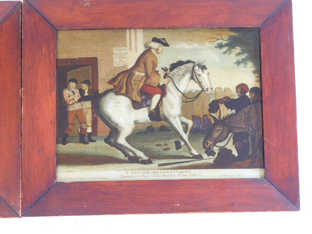 After John Collett. Two equestrian aquatints engravings, A Taylor Riding to Brentford and The Vicar - Bild 4 aus 6