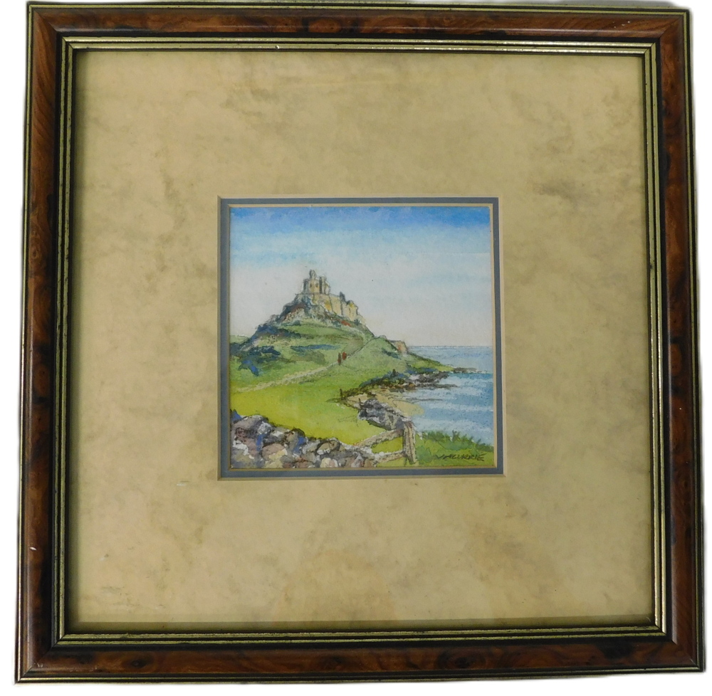 Judith Currie. Looking to the mainland from Lindisfarne, watercolour, 10cm x 10cm. - Bild 2 aus 5