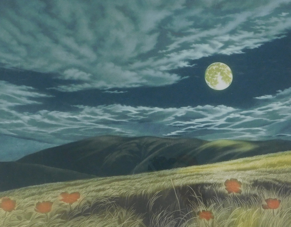 After Susan Jameson. Harvest Moon, artist proof, signed and dated 1989, 38cm x 47cm.