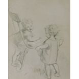 James Henry Dowd (1883-1956). Chidren playing, artist signed etching, 16cm x 12cm.