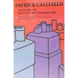 After Patrick Caulfield. View of Roof Tops - The Tate Gallery London, framed coloured poster, 75cm x