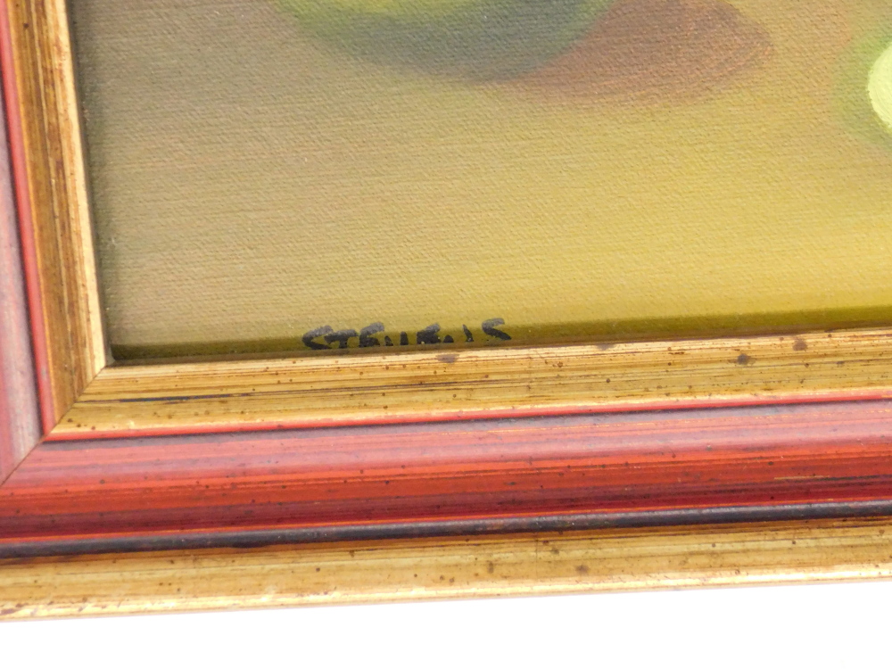Stevens (20thC). Fruit still life, oil on canvas, framed, 29cm x 39cm. - Image 3 of 5