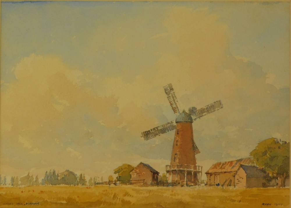 Len Roope (1917-2005). Ladd's Mill, Hykeham, watercolour, signed, titled and dated 1977, 19cm x 26.5