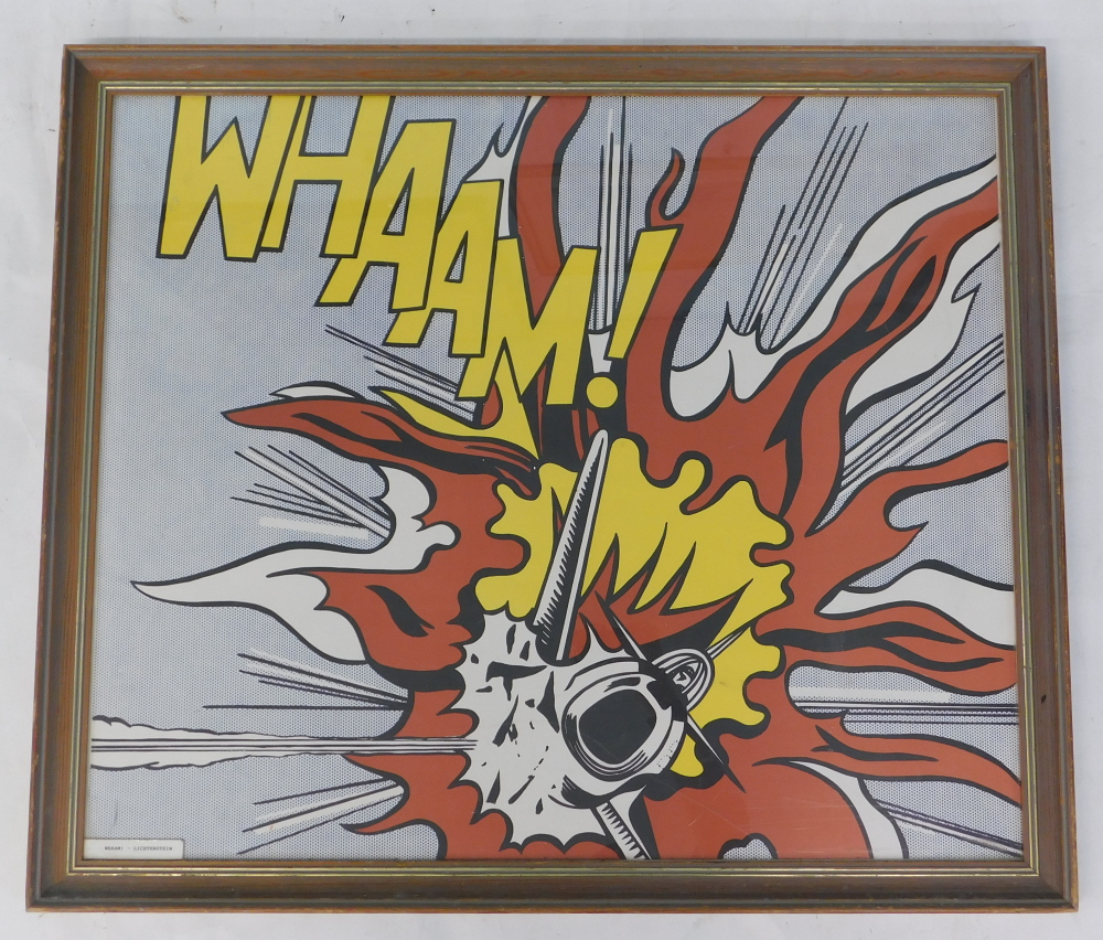 After Roy Lichtenstein. Wham, framed coloured print, 63cm x 74cm. - Image 2 of 5