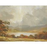 R. Martin Tomlinson (b.1945). Elterwater, oil on canvas, signed and dated 75, 16cm x 21cm.
