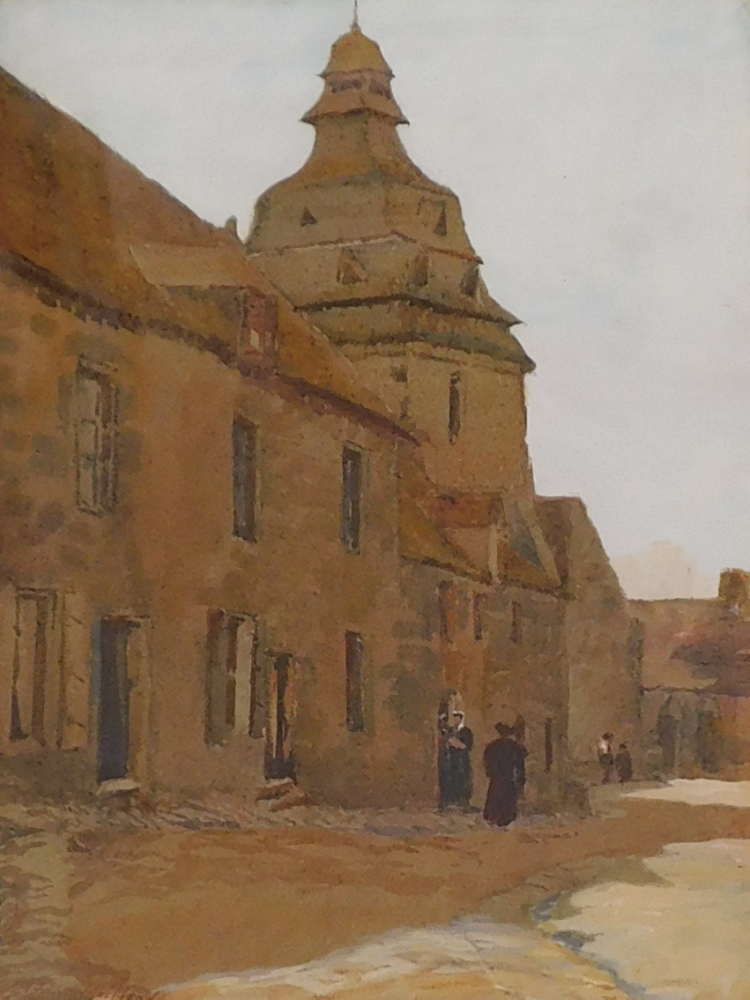 Edward Fuller Maitland (1859-1944). A Village Street, Brittany, watercolour, signed and titled verso