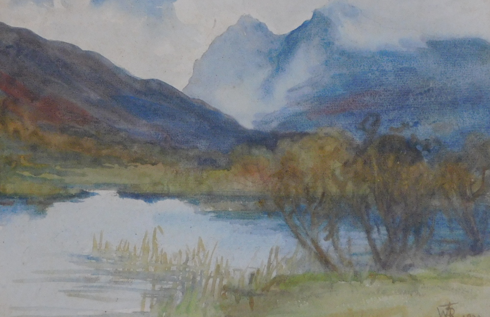 William Thornton Brocklebank (1882-1970). River landscape, watercolour, initialled and dated 1920, 1