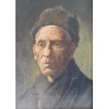 Portrait of an old man. Oil on canvas, signed, 39cm x 28cm. Label verso Pieter Breughel Amsterdam.