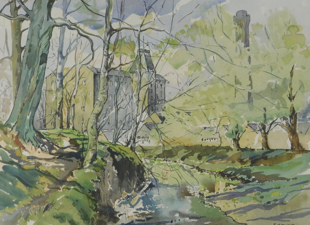 Ernest Midwood (1917-1993). The Late Rock Mill, Brockholes, signed, 34cm x 49cm.