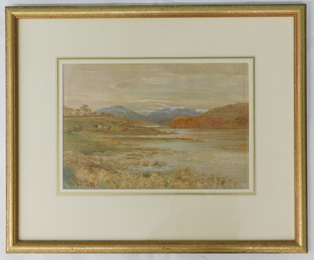 Tom Hunn (act.1878-1908). Arran from Loch Fad, watercolour, signed and titled, 23cm x 32cm. - Image 2 of 4