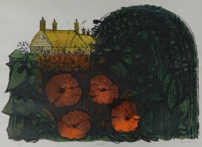 Robert Taverner (1920-2004). The Country Garden, artist signed limited edition coloured print, 17/25