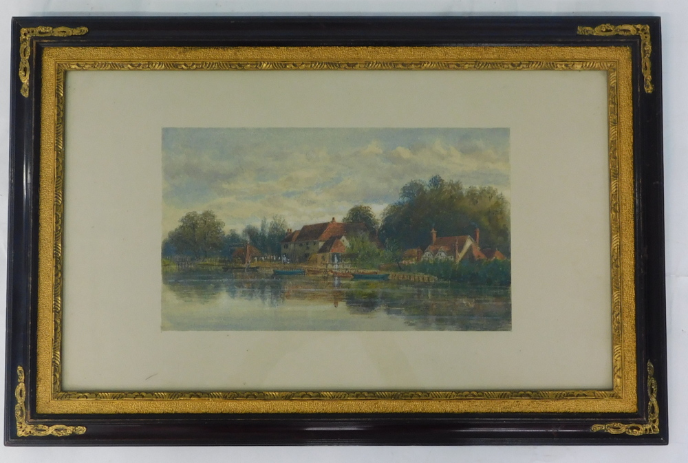 ?. Carter. The White Swan Inn, Pangbourne, Berkshire, watercolour, inscribed verso, 20cm x 32cm. - Bild 2 aus 4