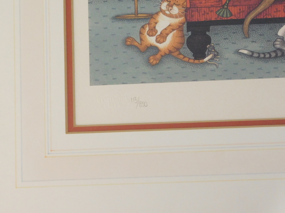 Linda Jane Smith (b.1962). Catisfaction, artist signed, titled limited edition coloured print, 113/8 - Image 3 of 4