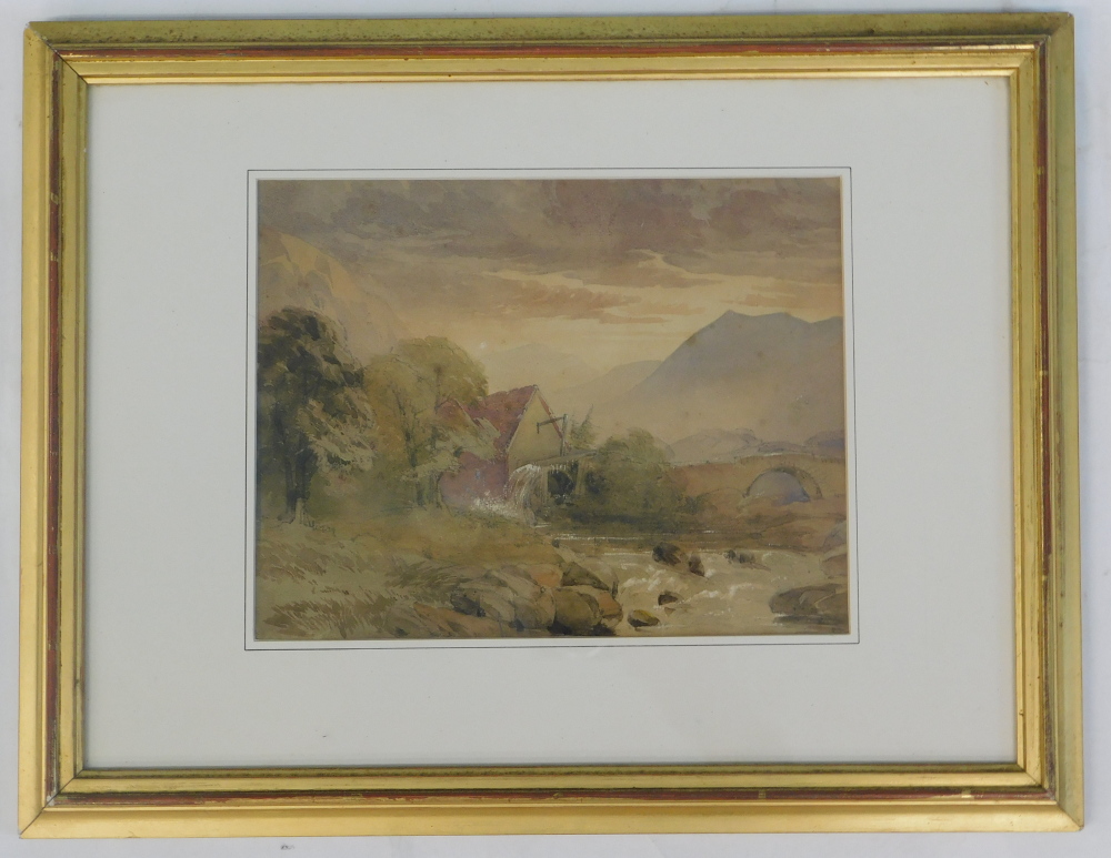 William Bennett. A view in North Wales, watercolour, signed and titled verso, 18cm x 23cm. - Bild 2 aus 5