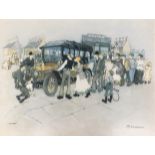 Margaret Chapman (1940-2000). Broken down, artist signed coloure print, 48cm x 60cm.