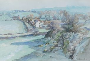 Peter R Lockwood (20thC). Chadsley Belphe, watercolour, signed and dated (19)76, 36cm x 54cm.