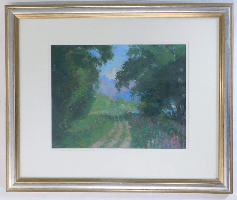 Malcolm Mason (20thC). The Path at Glenorchy, watercolour, signed and titled verso, 26cm x 34cm. Lab - Image 2 of 5