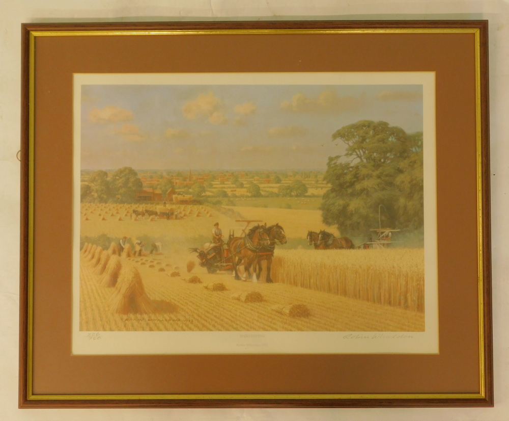 Robin Wheeldon (b.1945). Harvesting, artist signed limited edition coloured print, 226/750, 34cm x 4 - Bild 2 aus 7