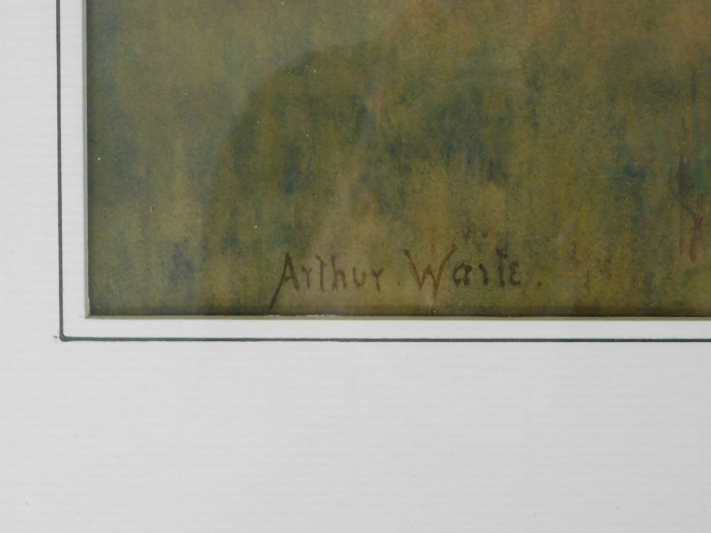 Arthur Waite. Cattle in country landscape, watercolour, signed, 33cm x 51cm. - Image 3 of 5