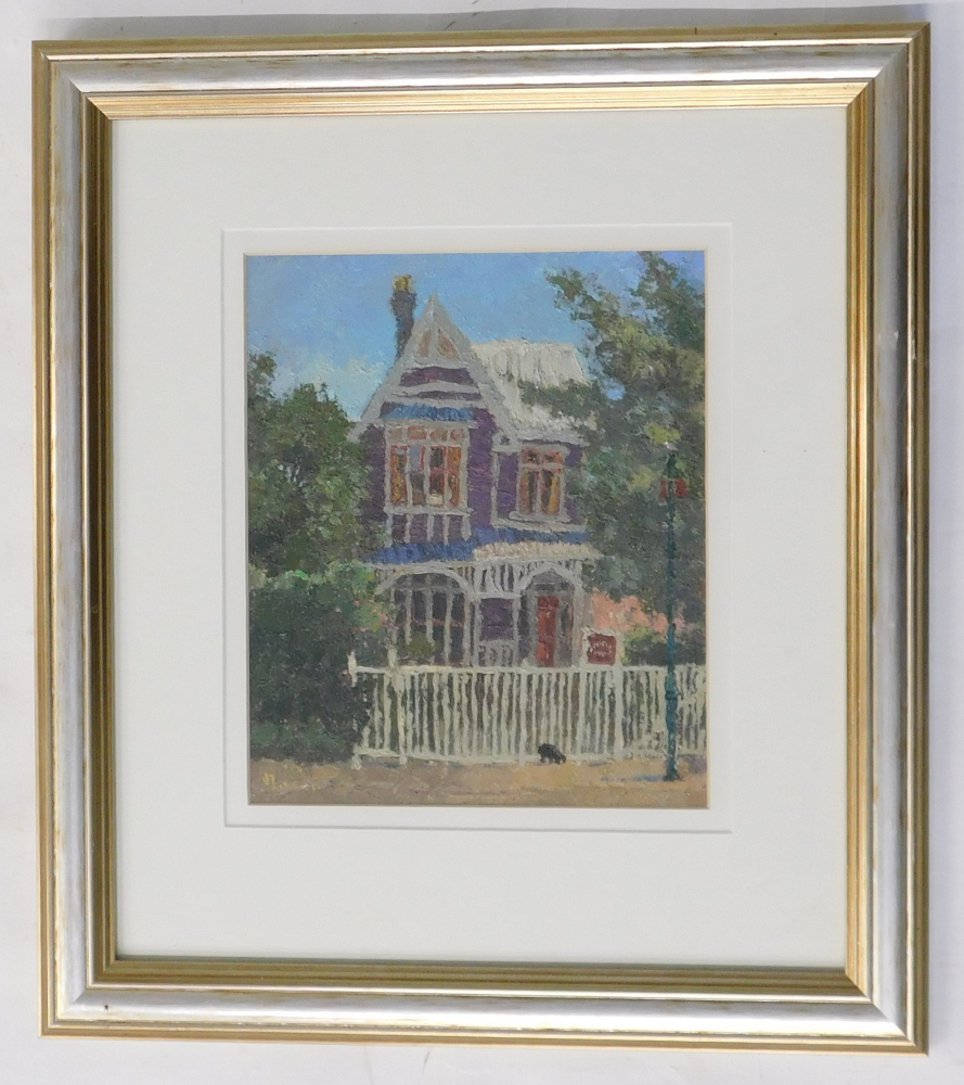 Malcolm Mason (20thC). Worcester House - Christchurch, oil on canvas (laid on board), signed and tit - Image 2 of 5