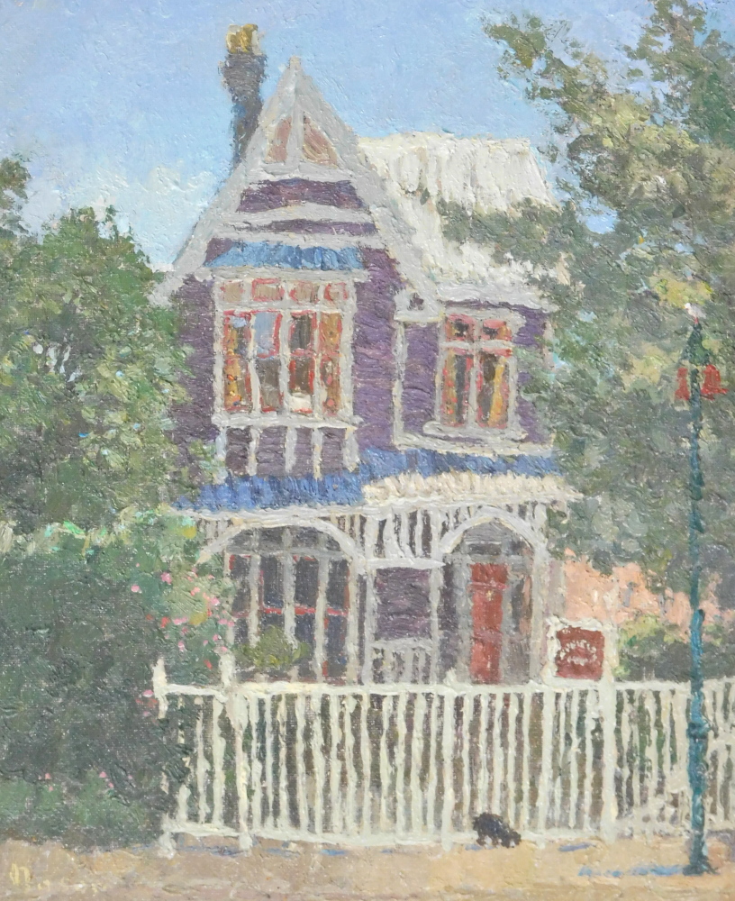 Malcolm Mason (20thC). Worcester House - Christchurch, oil on canvas (laid on board), signed and tit