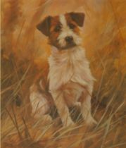 John Trickett (b1952). Dog, artist signed limited edition coloured print, 148/500, 44cm x 35cm.