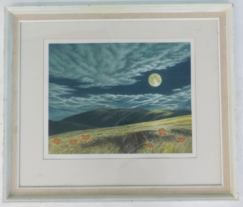 After Susan Jameson. Harvest Moon, artist proof, signed and dated 1989, 38cm x 47cm. - Bild 2 aus 7