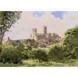 Len Roope (1917-2005). Lincoln from Belvoir Street, watercolour, signed and titled, 22cm x 31cm.