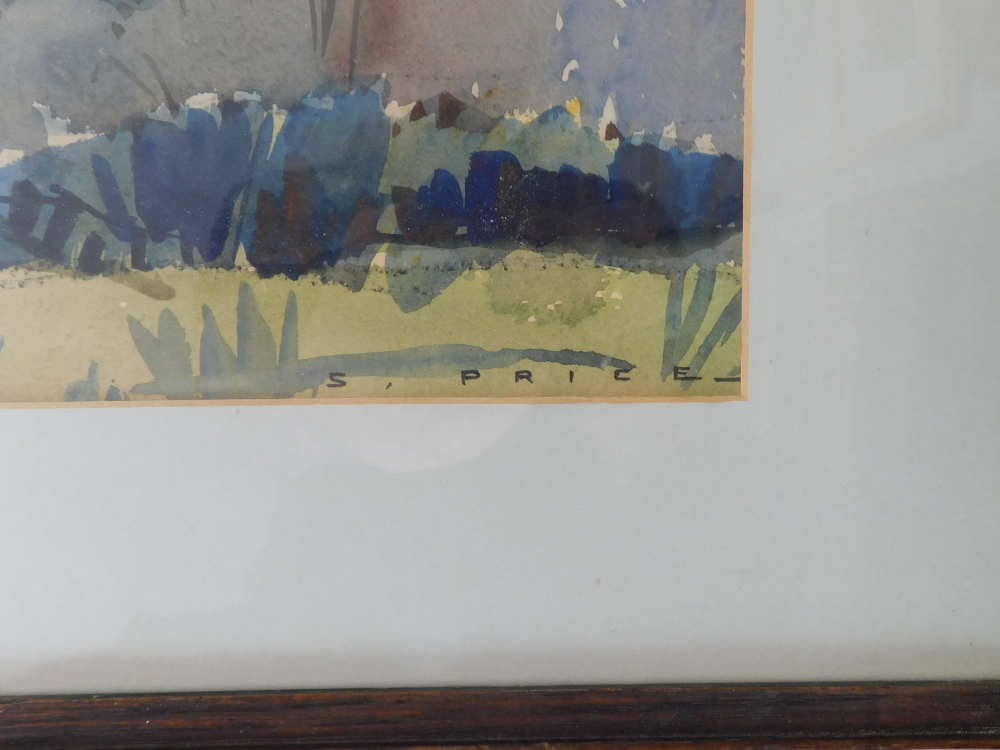 S. Price (19thC/20thC). Farmstead, watercolour, signed, 35cm x 48cm. - Image 3 of 4