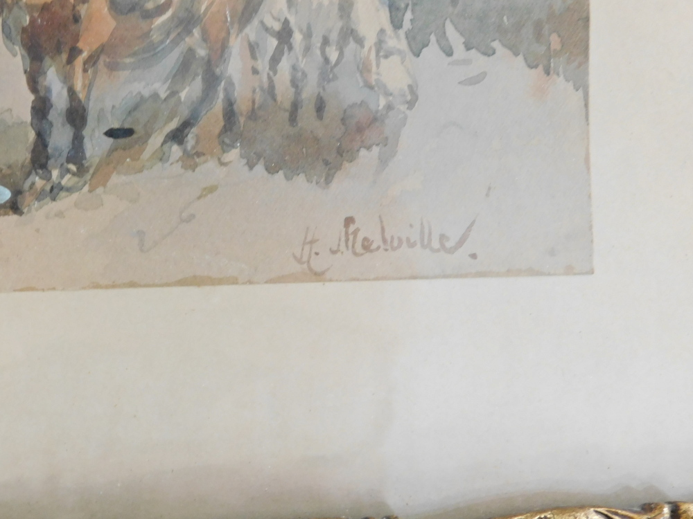 H. Melville. Camp five, watercolour, signed, 16.5cm x 26cm. - Bild 3 aus 4