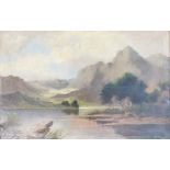 Jack M. Ducker (1877-1968). River landscape, oil on canvas, signed, 39.5cm x 60cm.