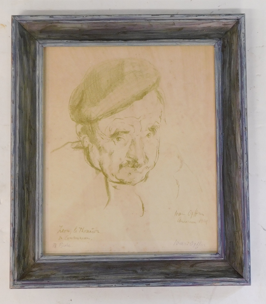 Ivan Opffer (1897-1980). Head and shoulders portrait, artist signed print, 29.5cm x 24.5cm. - Bild 2 aus 6