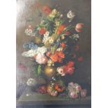 Manner of Jean-Baptiste Monnoyer. Floral study, oil on canvas, 105cm x 77.5cm.