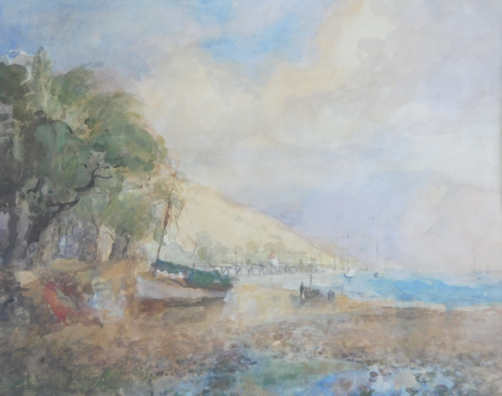 Malcolm Mason (20thC). The Shoreline at Akaron, watercolour, signed and titled verso, 26cm x 32cm. L