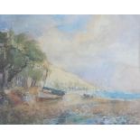 Malcolm Mason (20thC). The Shoreline at Akaron, watercolour, signed and titled verso, 26cm x 32cm. L