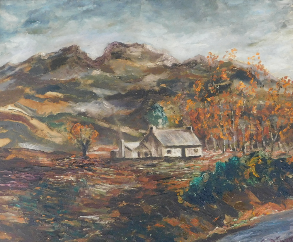 20thC Irish School. Woodland cottage, oil on canvas, 49cm x 59.5cm.