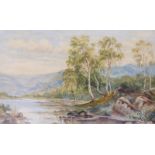 D. Pawson (19thC/20thC). River landscape, oil on canvas, signed, 24.5cm x 40cm.