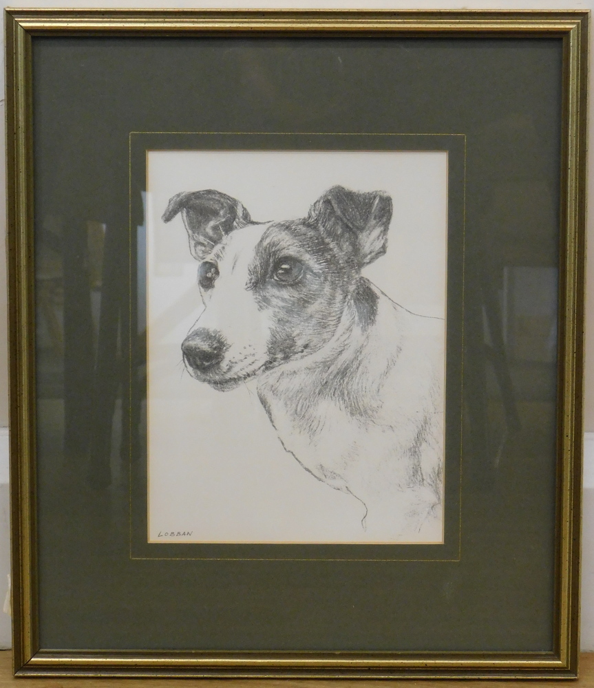 After Lobban. Jack Russell Terrier, print, 20cm x 16cm. - Image 2 of 4