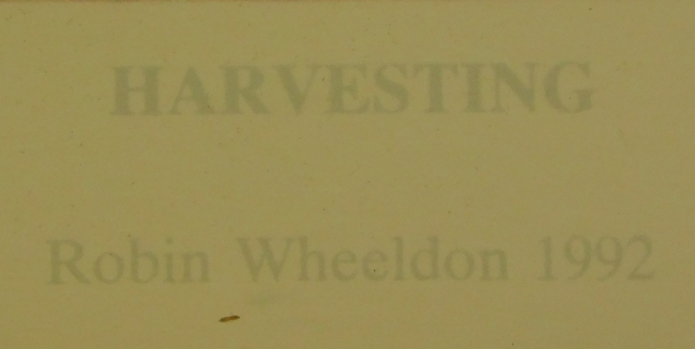 Robin Wheeldon (b.1945). Harvesting, artist signed limited edition coloured print, 226/750, 34cm x 4 - Bild 5 aus 7