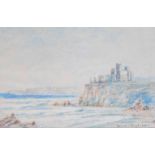 Van Den Burgh. Coastal scene, pastel drawing, signed, 20.5cm x 32cm.