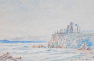 Van Den Burgh. Coastal scene, pastel drawing, signed, 20.5cm x 32cm.