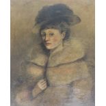 H. Keyworth Raine (19thC/20thC). Half length portrait of a lady, oil on canvas, signed and dated 190