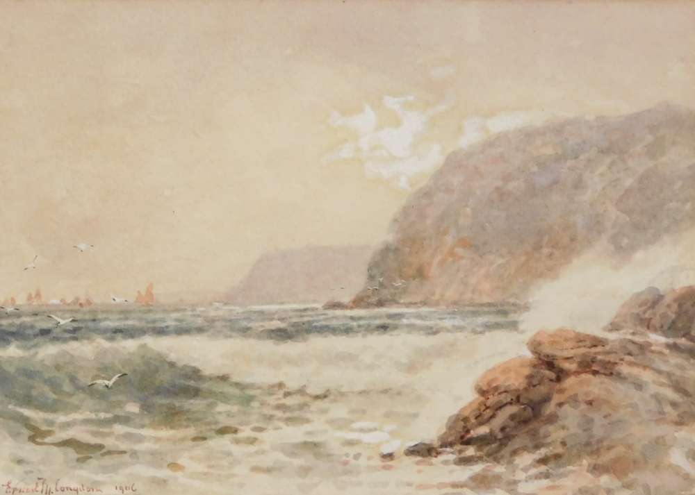 Ernest H. Longdon (19thC/20thC). The Devon Coast, watercolour, signed, dated 1906, titled verso, 12c