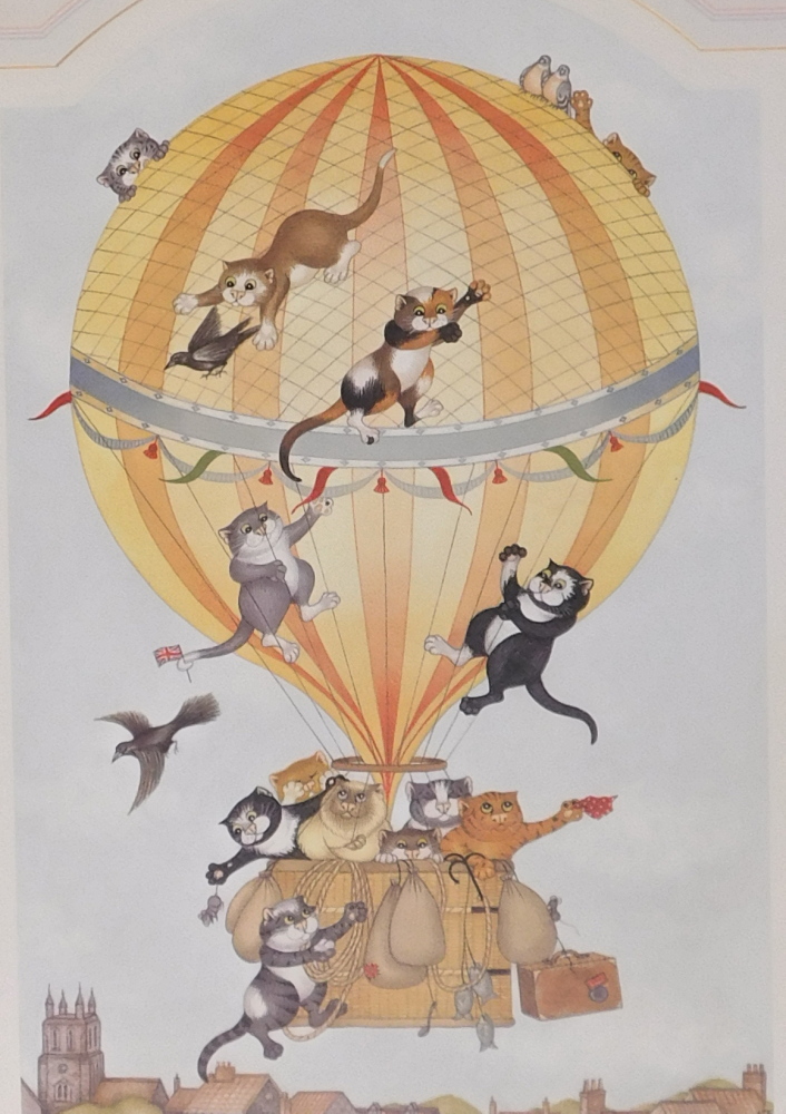 Linda Jane Smith (b.1962). Up Up and Away, artist signed, titled limited edition coloured print, 254