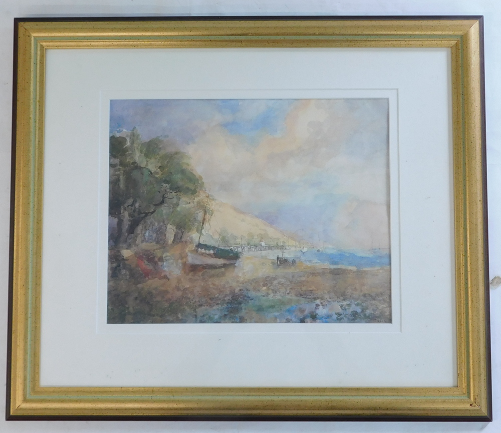 Malcolm Mason (20thC). The Shoreline at Akaron, watercolour, signed and titled verso, 26cm x 32cm. L - Image 2 of 5