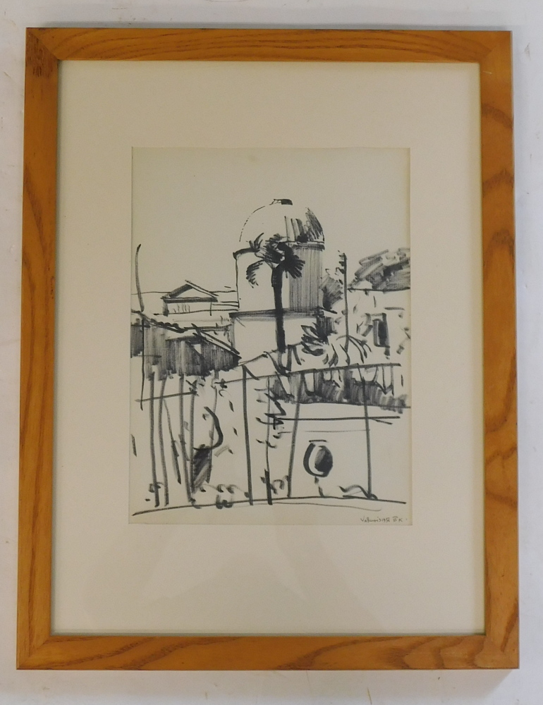 Bernard Kay (1927-2021). Vallayns, drawing, titled and dated 1956, 31.5cm x 23cm. - Bild 2 aus 5