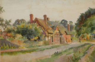 Wilfred C. Hawthorne (1877-1955). Evening glow Stoneleigh, watercolour, signed and titled, 23cm x 35